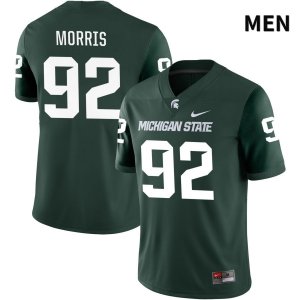 Men's Michigan State Spartans NCAA #92 Evan Morris Green NIL 2022 Authentic Nike Stitched College Football Jersey BJ32Z60UK